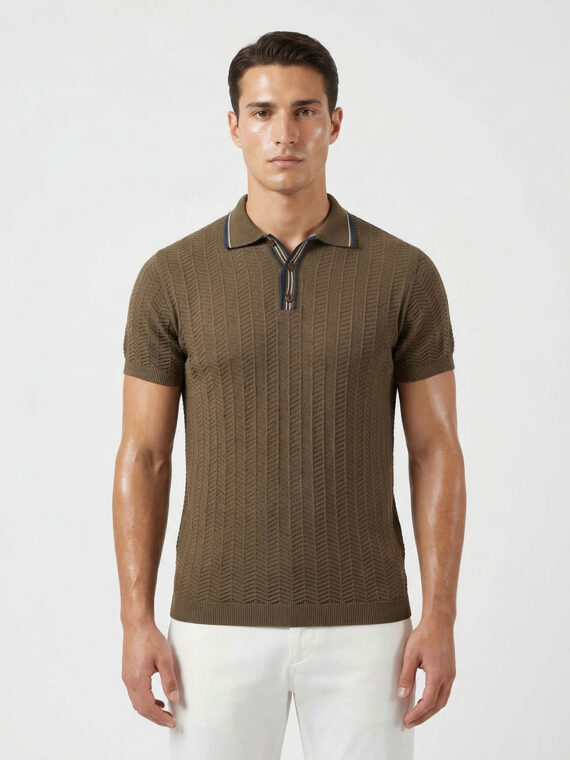 tricou polo barbati portocaliu sandro livv