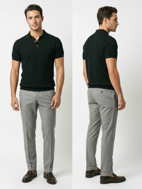 tricou polo barbati portocaliu sandro livv