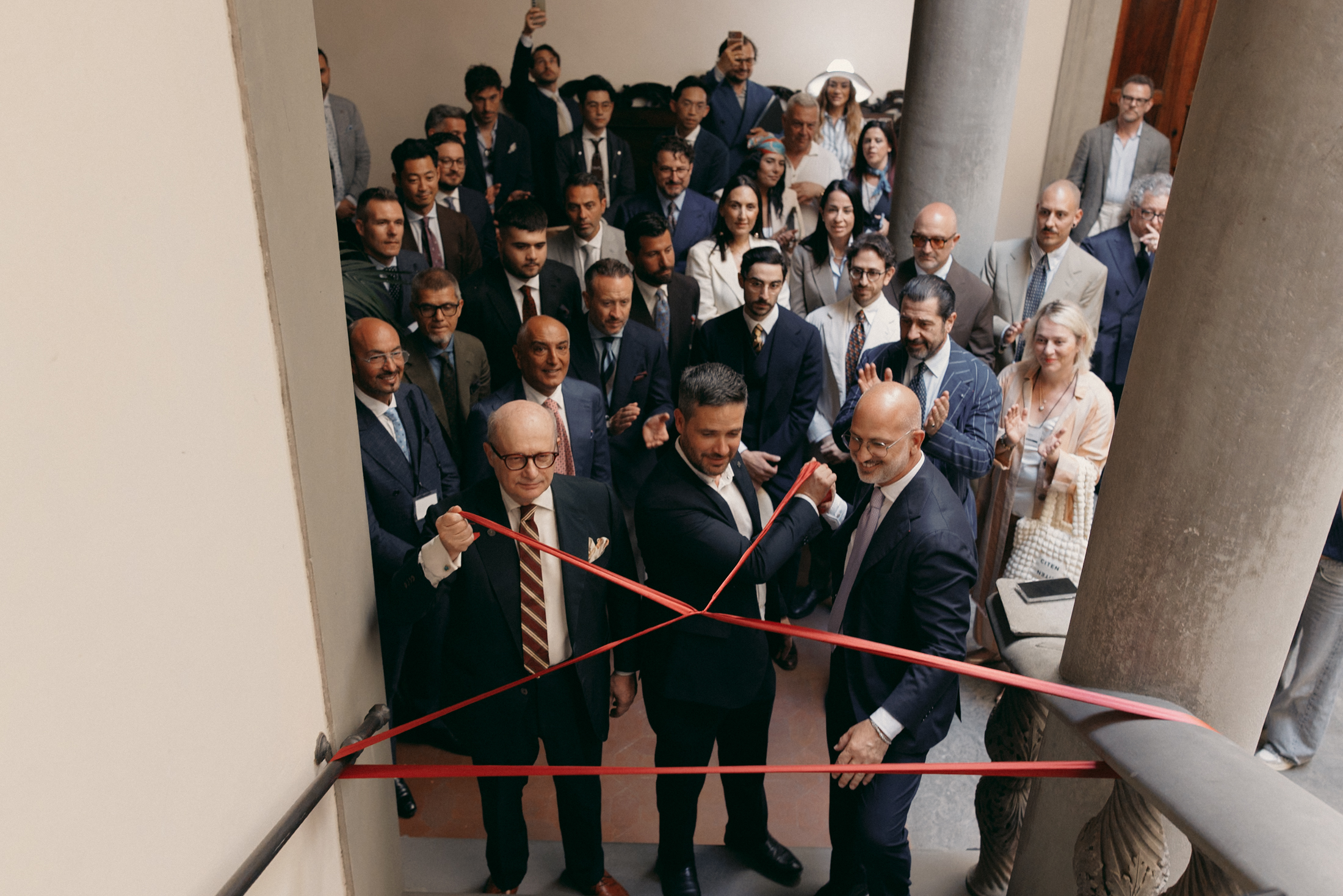 Natalia și Alexandru Cornitel, alături de Damiano Annunziato și Giancarlo Maresca la semnarea Declarației de la Florența
